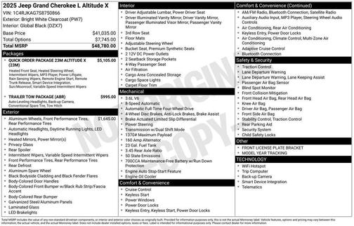 2025 Jeep Grand Cherokee L Laredo