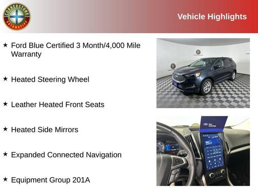 Blue 2024 Ford Edge SEL
