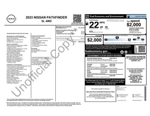 Gray 2023 Nissan Pathfinder SL