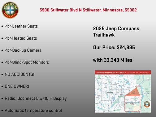 White 2025 Jeep Compass Trailhawk