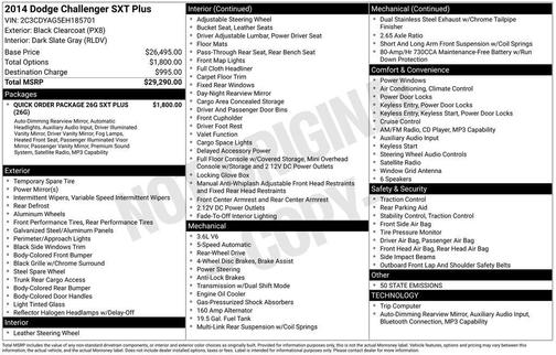 Black 2014 Dodge Challenger SXT