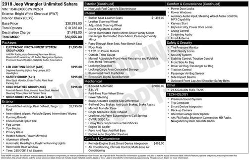 2018 Jeep Wrangler Unlimited Sahara