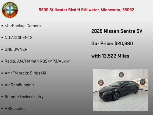 Black 2025 Nissan Sentra SV