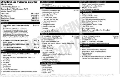 2025 RAM 2500 Tradesman
