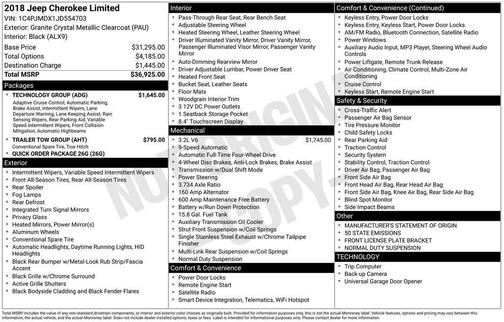 2018 Jeep Cherokee Limited