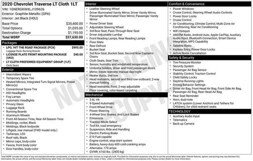 2020 Chevrolet Traverse LT Cloth