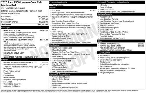 2026 RAM 1500 Laramie