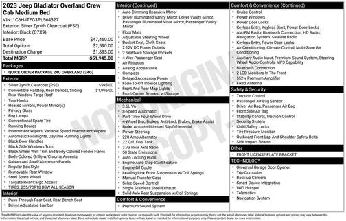 2023 Jeep Gladiator Overland