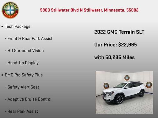 White 2022 GMC Terrain SLT