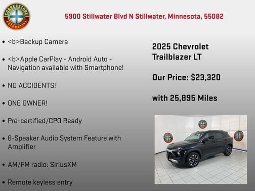 Black 2025 Chevrolet Trailblazer LT