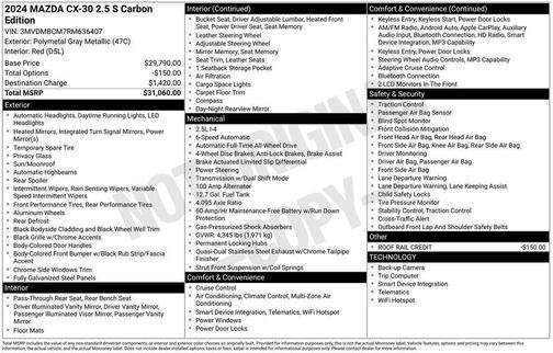 2024 Mazda CX-30 2.5 S Carbon Edition