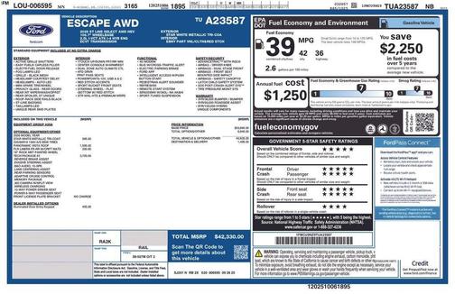White 2026 Ford Escape ST-Line Select