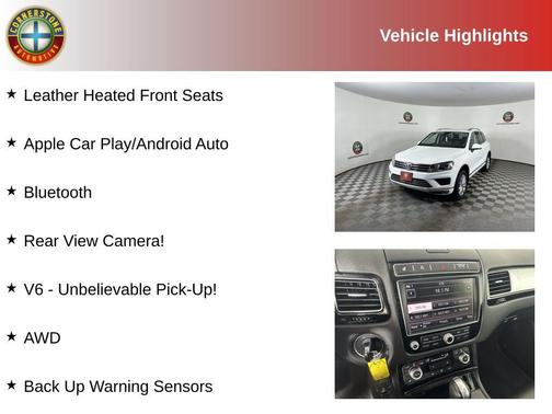 Pure White 2017 Volkswagen Touareg V6 Sport w/Technology