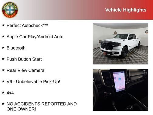 White 2025 RAM 1500 Big Horn/Lone Star