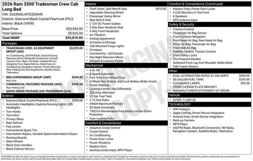 2026 RAM 3500 Tradesman