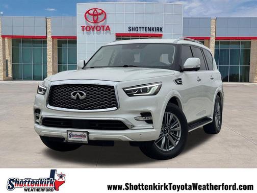 Moonstone White 2023 INFINITI QX80 Luxe