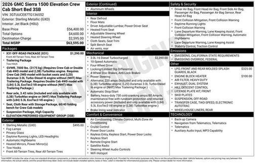 2026 GMC Sierra 1500 Elevation