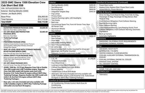 2025 GMC Sierra 1500 Elevation