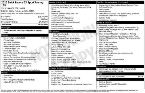 2025 Buick Encore GX Sport Touring