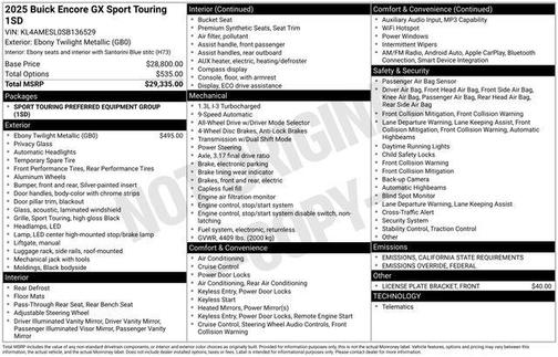 2025 Buick Encore GX Sport Touring