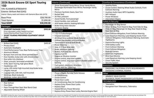 2026 Buick Encore GX Sport Touring