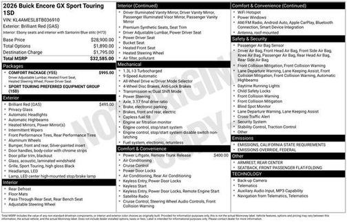 2026 Buick Encore GX Sport Touring