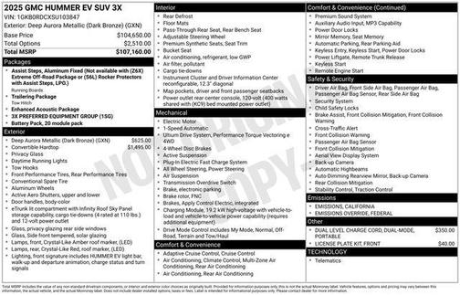 2025 GMC HUMMER EV SUV 3X