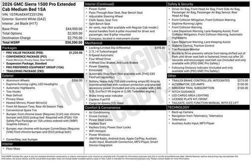 Summit White 2026 GMC Sierra 1500 Pro