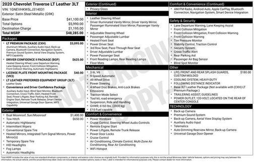 2020 Chevrolet Traverse LT Leather