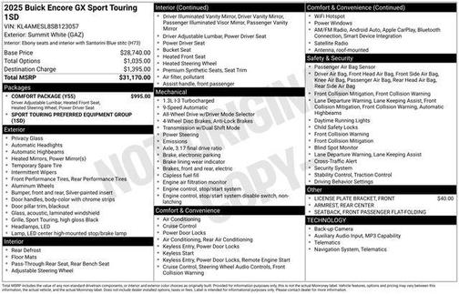 2025 Buick Encore GX Sport Touring