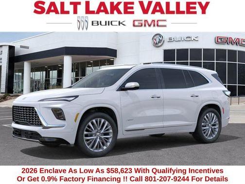 White Tri-Coat 2026 Buick Enclave Avenir