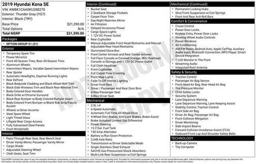 2019 Hyundai KONA SE