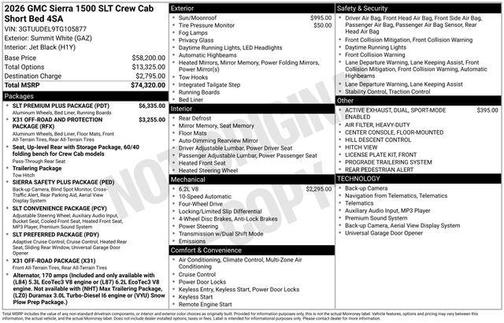2026 GMC Sierra 1500 SLT