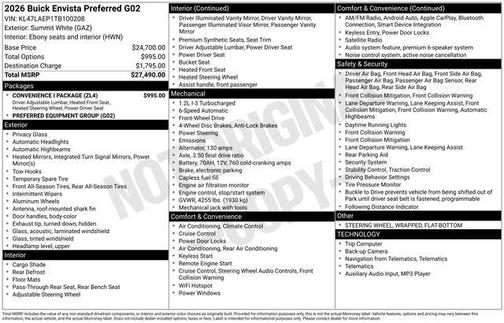 2026 Buick Envista Preferred