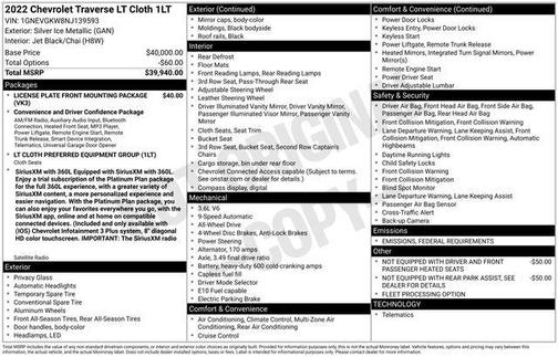 2022 Chevrolet Traverse LT Cloth