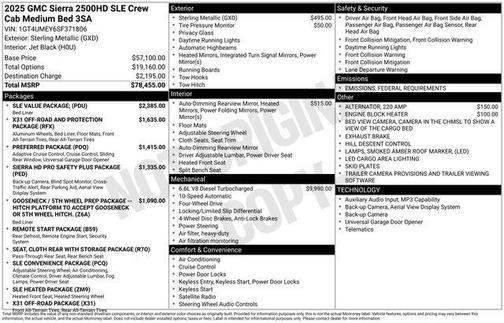 2025 GMC Sierra 2500 SLE