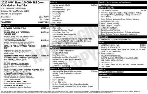 2025 GMC Sierra 2500 SLE