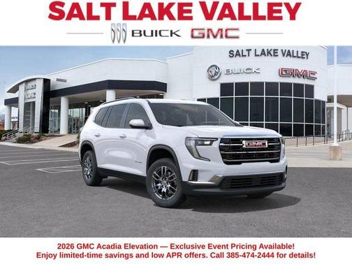 Summit White 2026 GMC Acadia Elevation