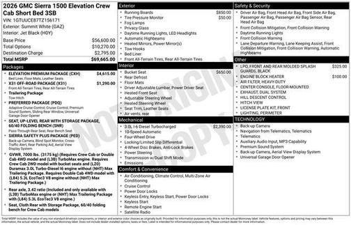2026 GMC Sierra 1500 Elevation