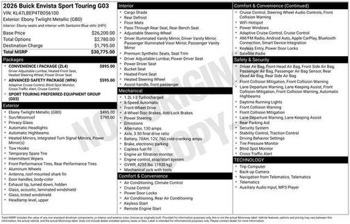 2026 Buick Envista Sport Touring