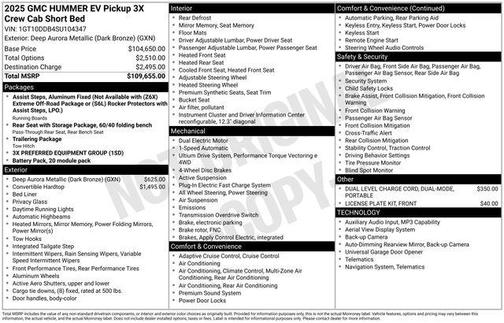 Deep 2025 GMC HUMMER EV Pickup 3X