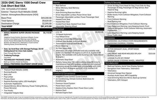 2026 GMC Sierra 1500 Denali