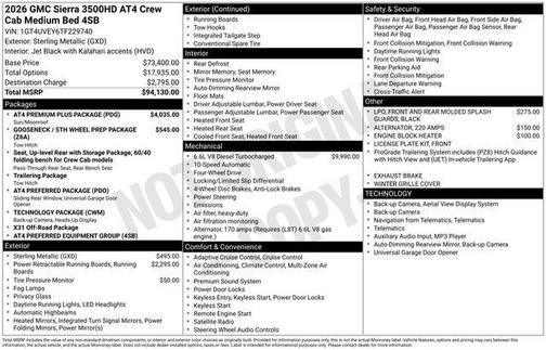 Sterling 2026 GMC Sierra 3500 AT4