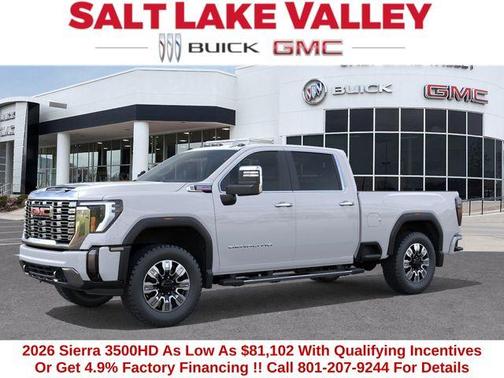 Glacier White 2026 GMC Sierra 3500 Denali