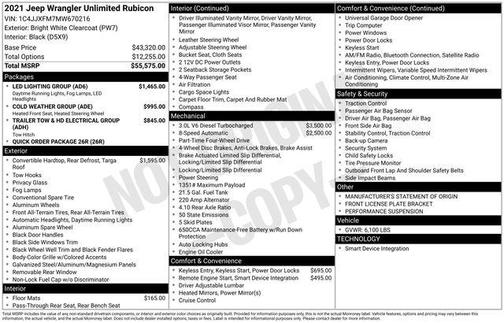 2021 Jeep Wrangler Unlimited Rubicon