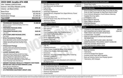 Ultra Blue Metallic 2023 GMC Acadia AT4