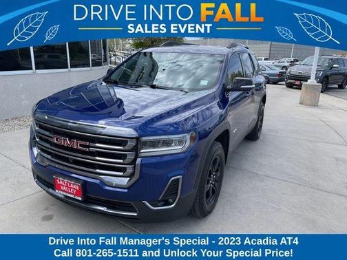 Ultra Blue Metallic 2023 GMC Acadia AT4