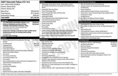 Black 2007 Chevrolet Tahoe LTZ