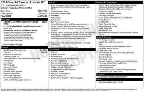 2018 Chevrolet Traverse LT Leather