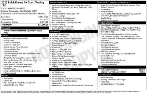 2025 Buick Encore GX Sport Touring